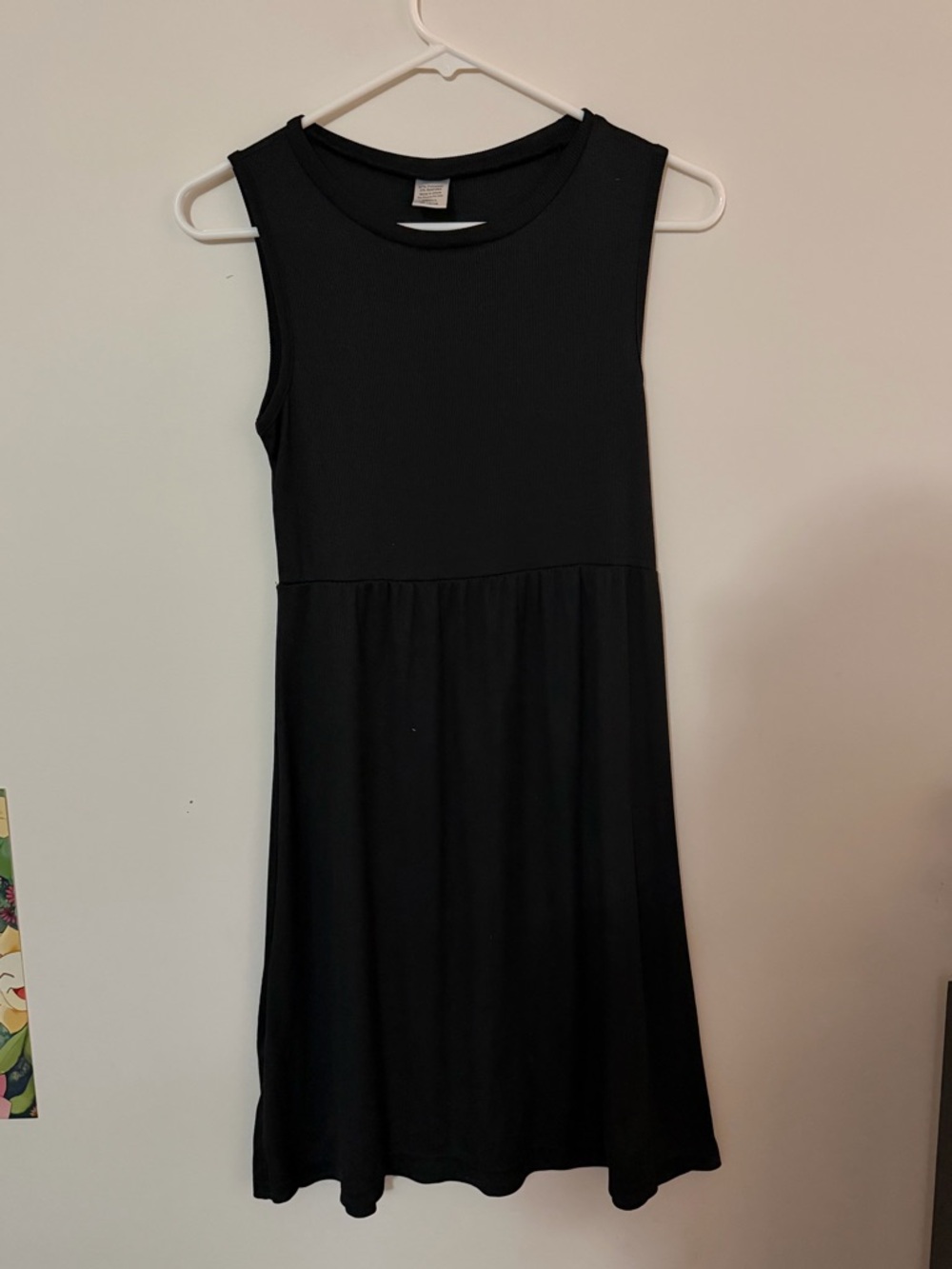 Basic Sleeveless Black Midi Dress